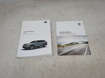 2019 Volkswagen Atlas Owners Manual Book Guide OEM Used Auto Parts - Oemusedautoparts1.com