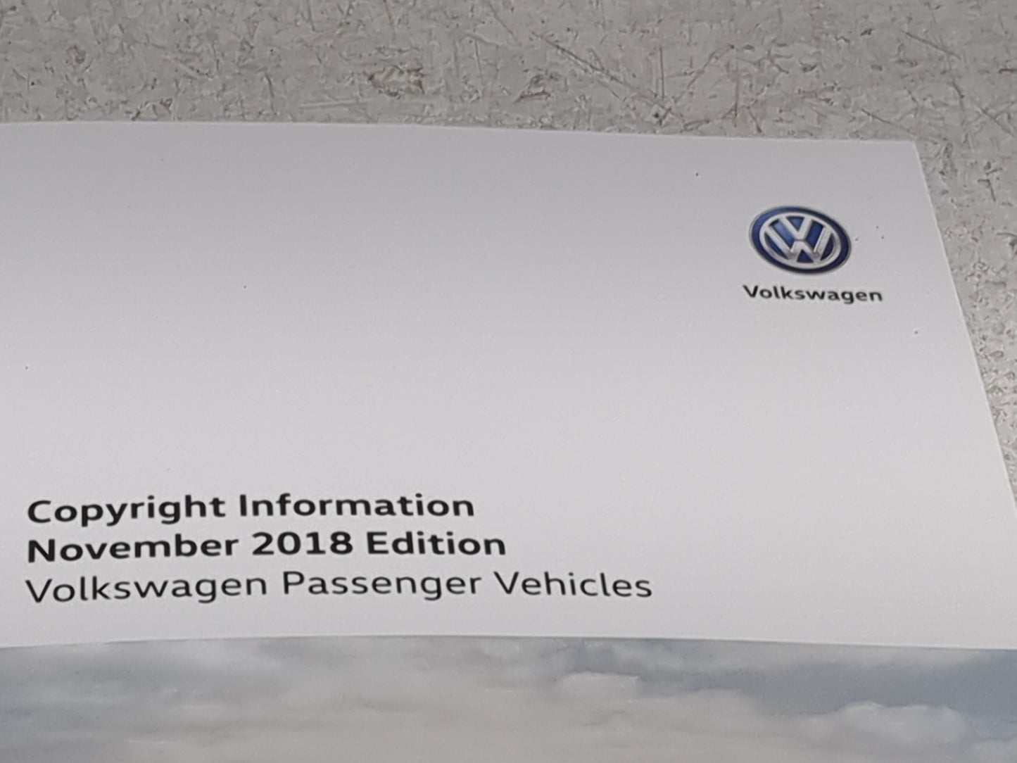 2019 Volkswagen Atlas Owners Manual Book Guide OEM Used Auto Parts - Oemusedautoparts1.com