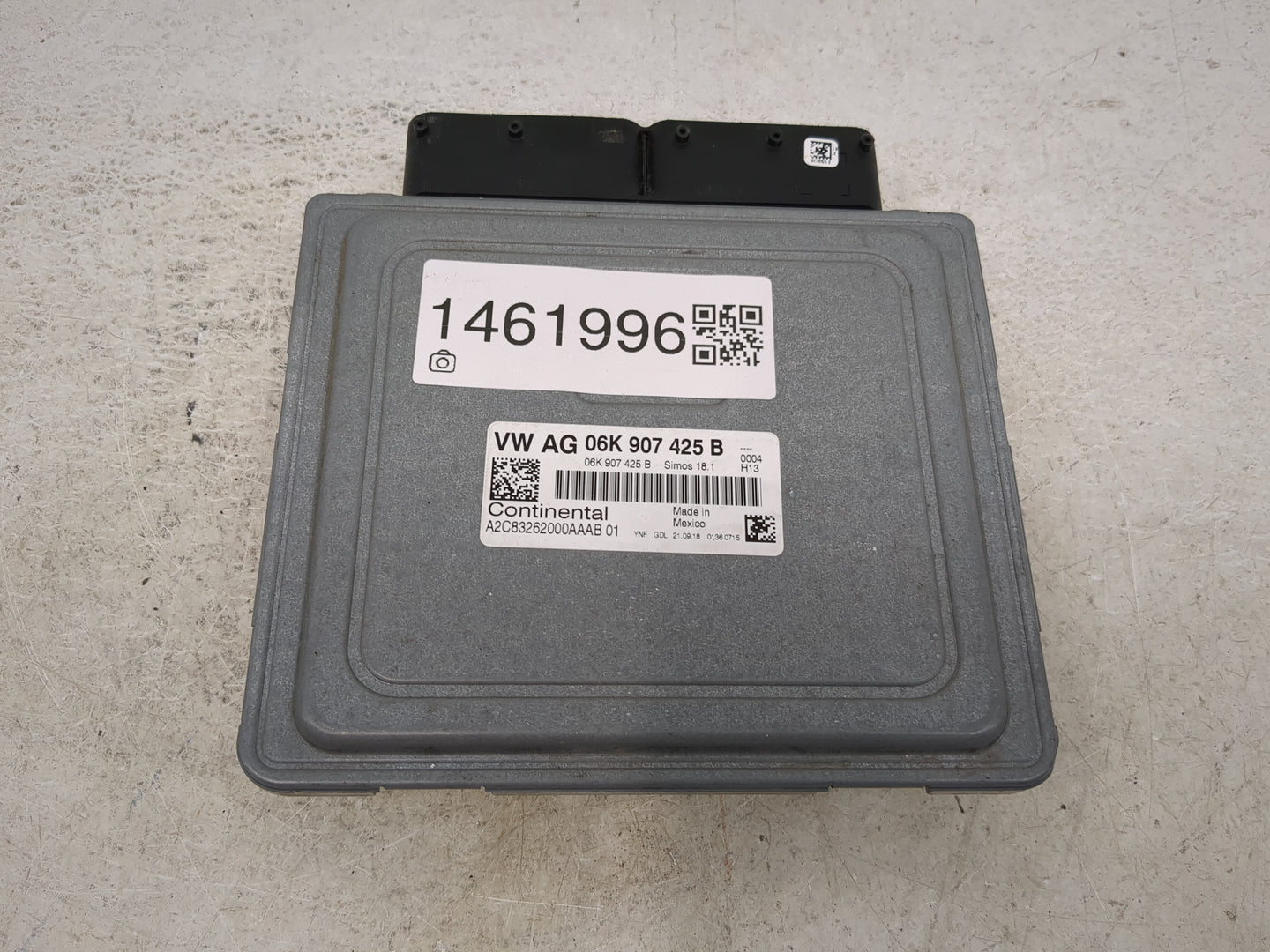 2019 Volkswagen Golf PCM Engine Control Computer ECU ECM PCU OEM P/N:06K 907 425 B Fits OEM Used Auto Parts - Oemusedautopar