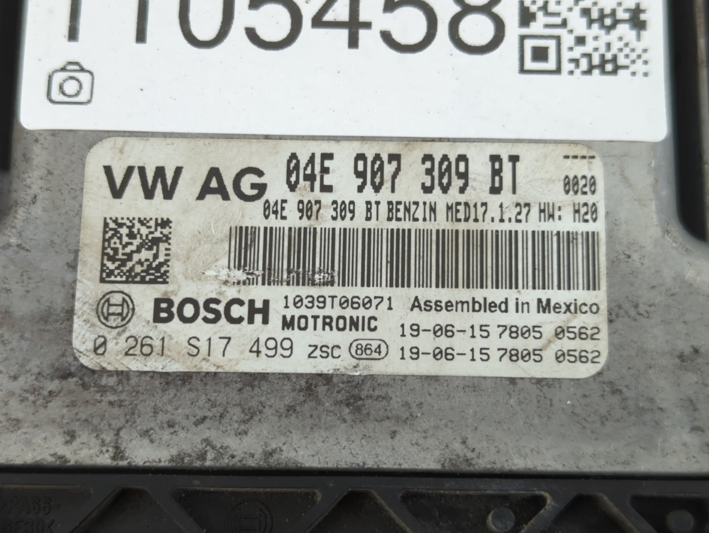 2019-2020 Volkswagen Jetta PCM Engine Control Computer ECU ECM PCU OEM P/N:04E 907 309 BT Fits Fits 2019 2020 OEM Used Auto 