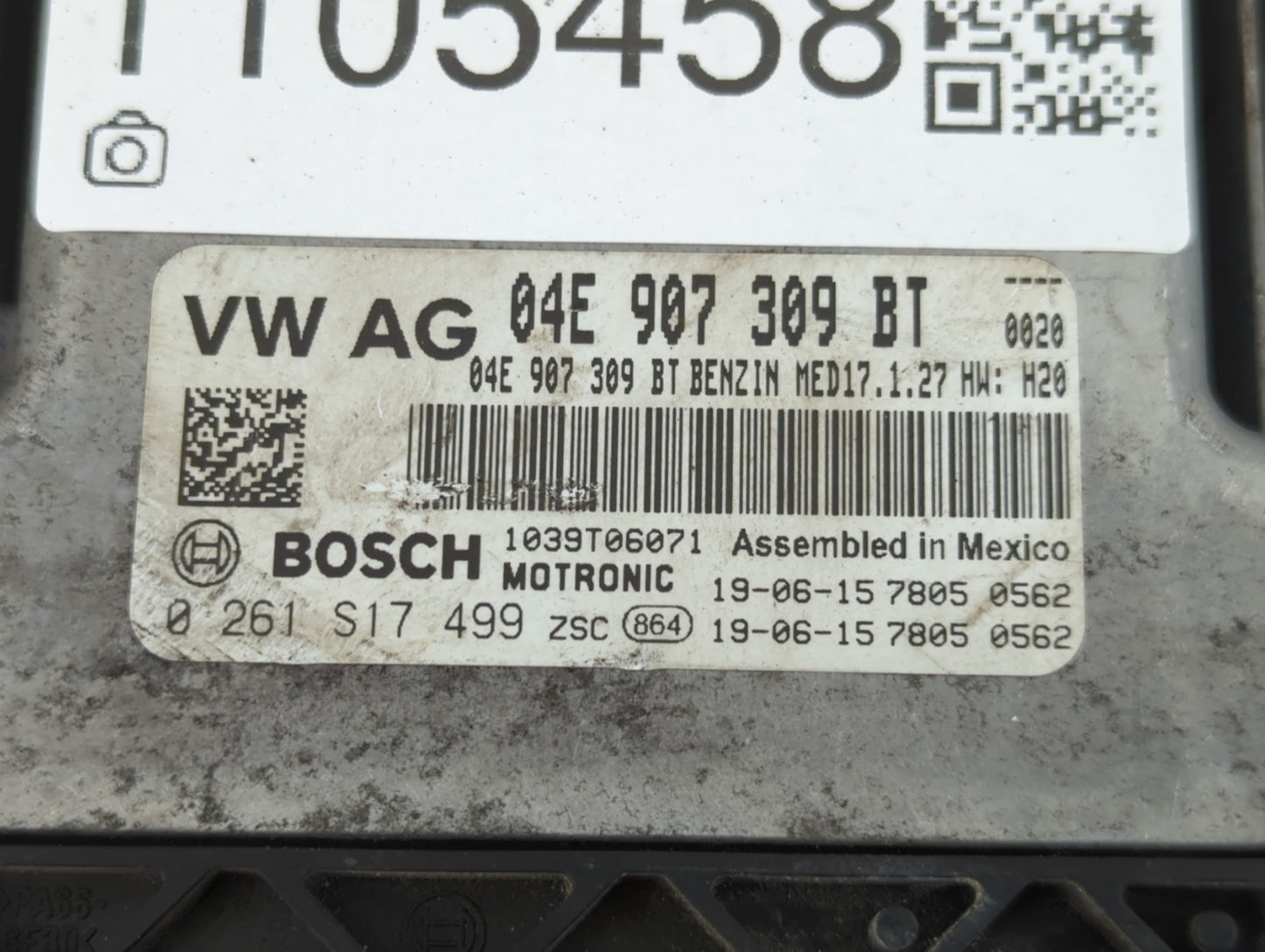 2019-2020 Volkswagen Jetta PCM Engine Control Computer ECU ECM PCU OEM P/N:04E 907 309 BT Fits Fits 2019 2020 OEM Used Auto 