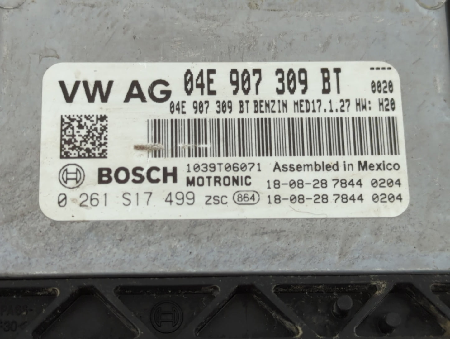 2019-2020 Volkswagen Jetta PCM Engine Control Computer ECU ECM PCU OEM P/N:04E 907 309 BT Fits Fits 2019 2020 OEM Used Auto 