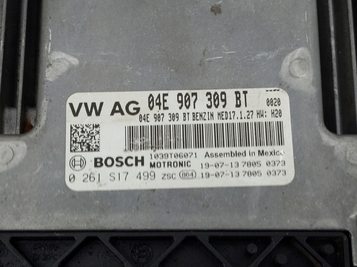 2019-2020 Volkswagen Jetta PCM Engine Control Computer ECU ECM PCU OEM P/N:04E 907 309 BT Fits Fits 2019 2020 OEM Used Auto 