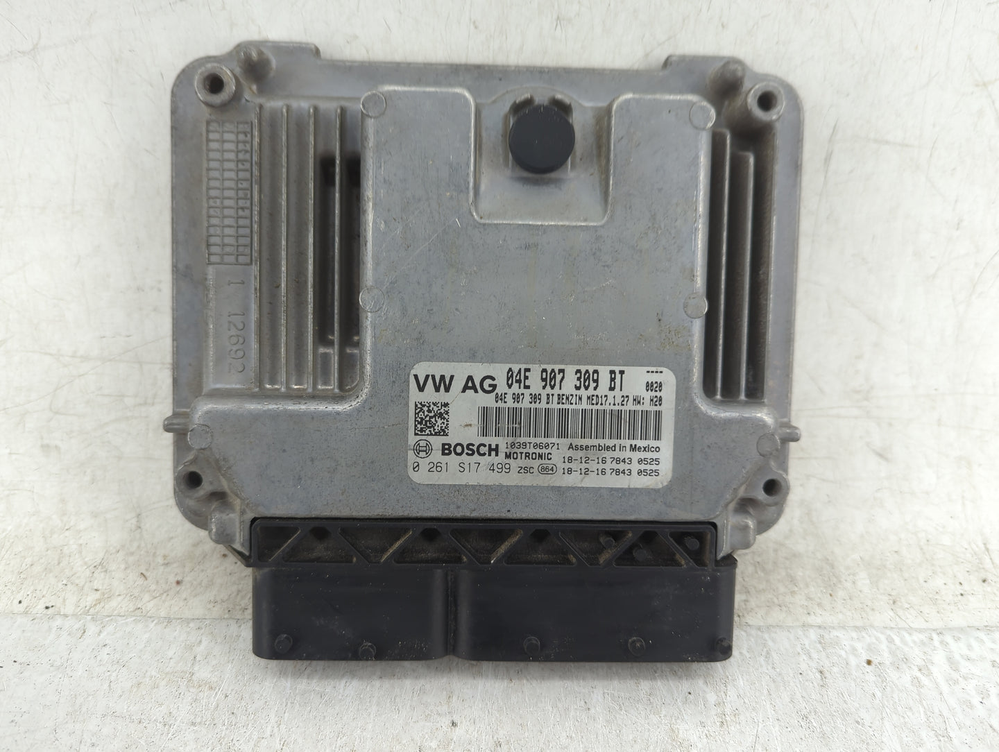 2019-2020 Volkswagen Jetta PCM Engine Control Computer ECU ECM PCU OEM P/N:0 261 S17 499 04E 907 309 BT Fits Fits 2019 2020 