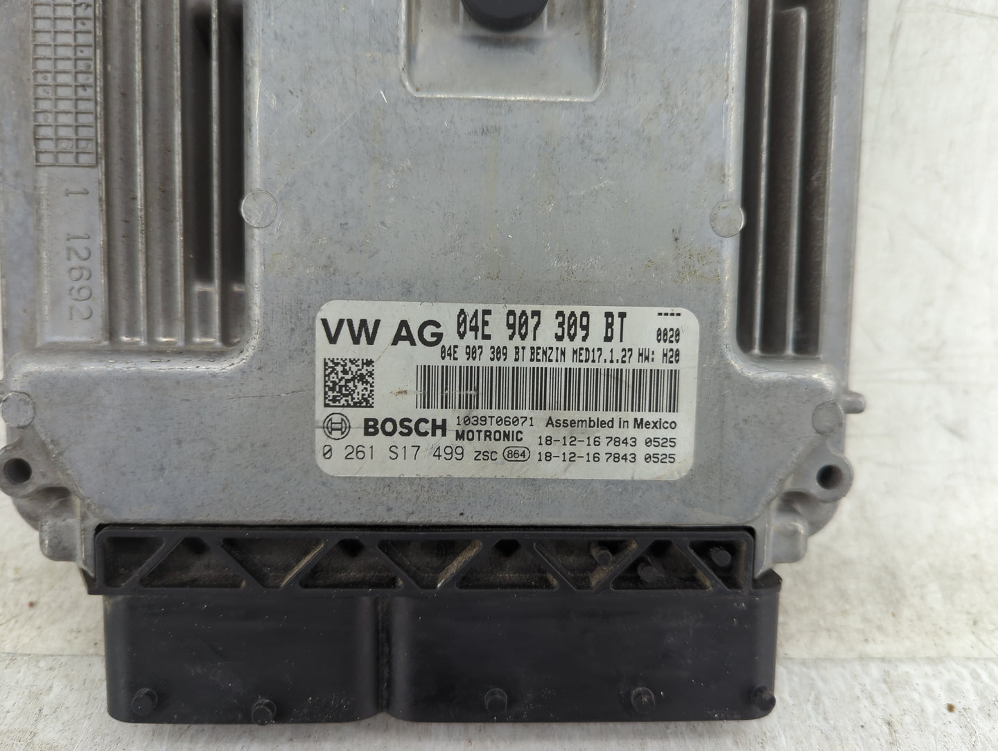2019-2020 Volkswagen Jetta PCM Engine Control Computer ECU ECM PCU OEM P/N:0 261 S17 499 04E 907 309 BT Fits Fits 2019 2020 