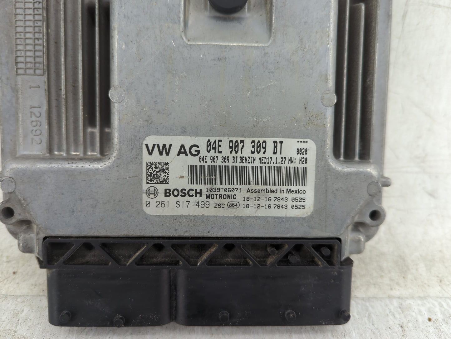 2019-2020 Volkswagen Jetta PCM Engine Control Computer ECU ECM PCU OEM P/N:0 261 S17 499 04E 907 309 BT Fits Fits 2019 2020 