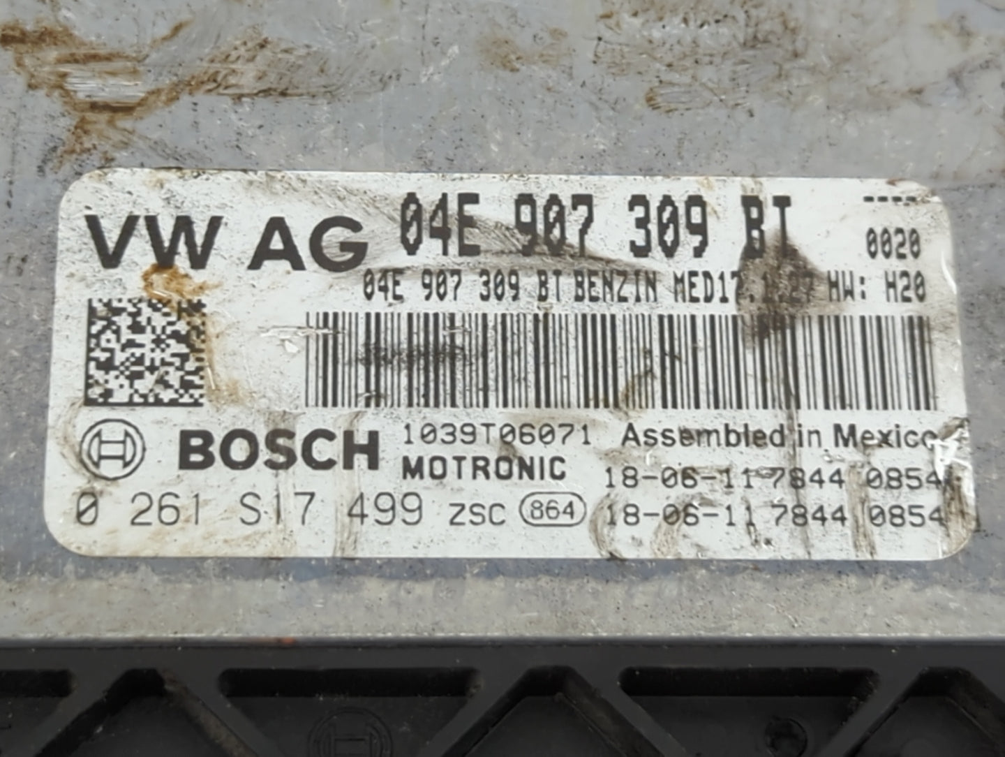 2019-2020 Volkswagen Jetta PCM Engine Control Computer ECU ECM PCU OEM P/N:04E907309BT 0261S17499 Fits Fits 2019 2020 OEM Us