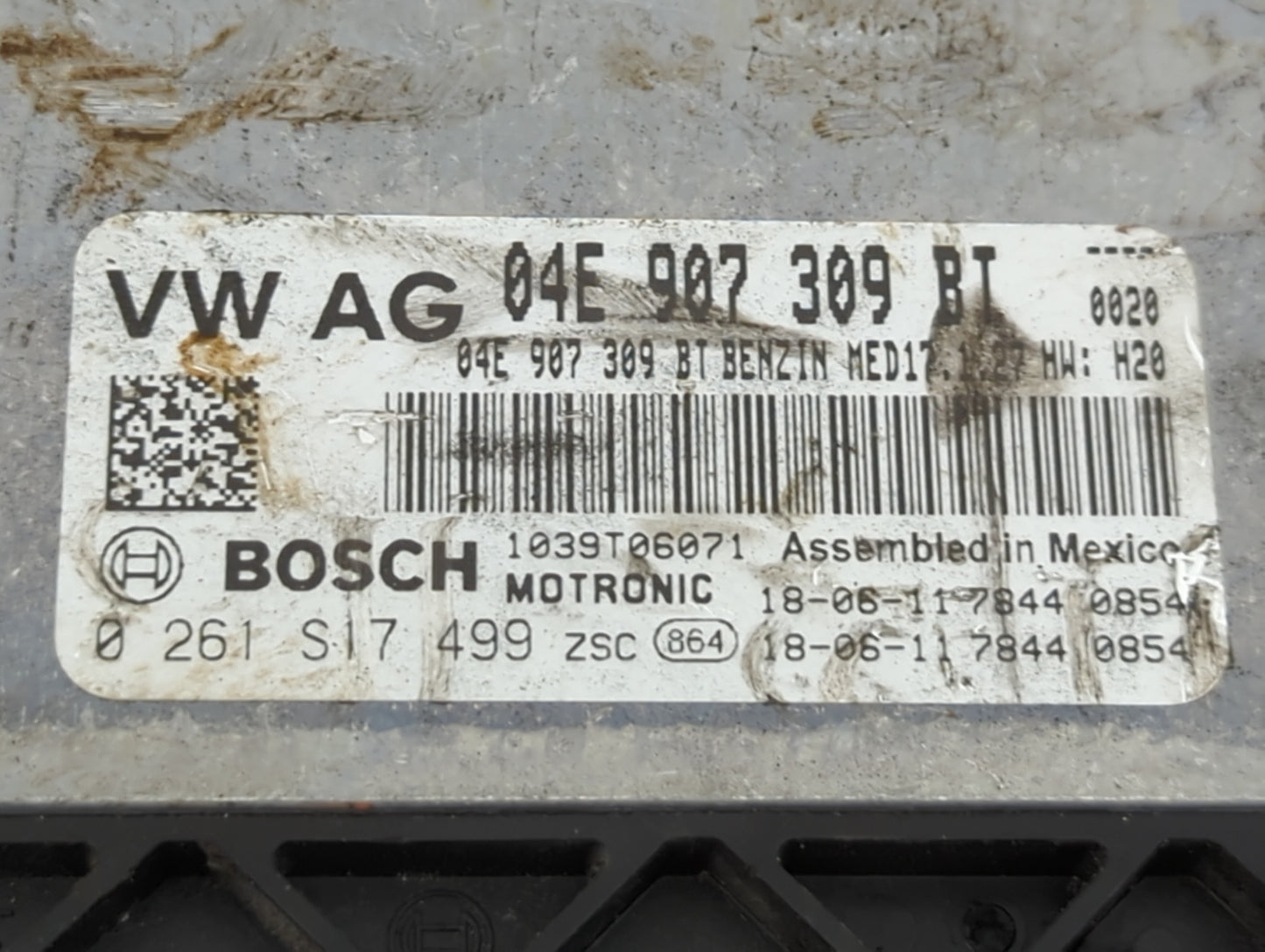 2019-2020 Volkswagen Jetta PCM Engine Control Computer ECU ECM PCU OEM P/N:04E907309BT 0261S17499 Fits Fits 2019 2020 OEM Us