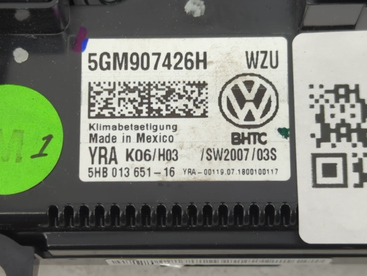2019-2021 Volkswagen Jetta Climate Control Module Temperature AC/Heater Replacement P/N:5GM907426H 5HB013651-16 Fits OEM Use
