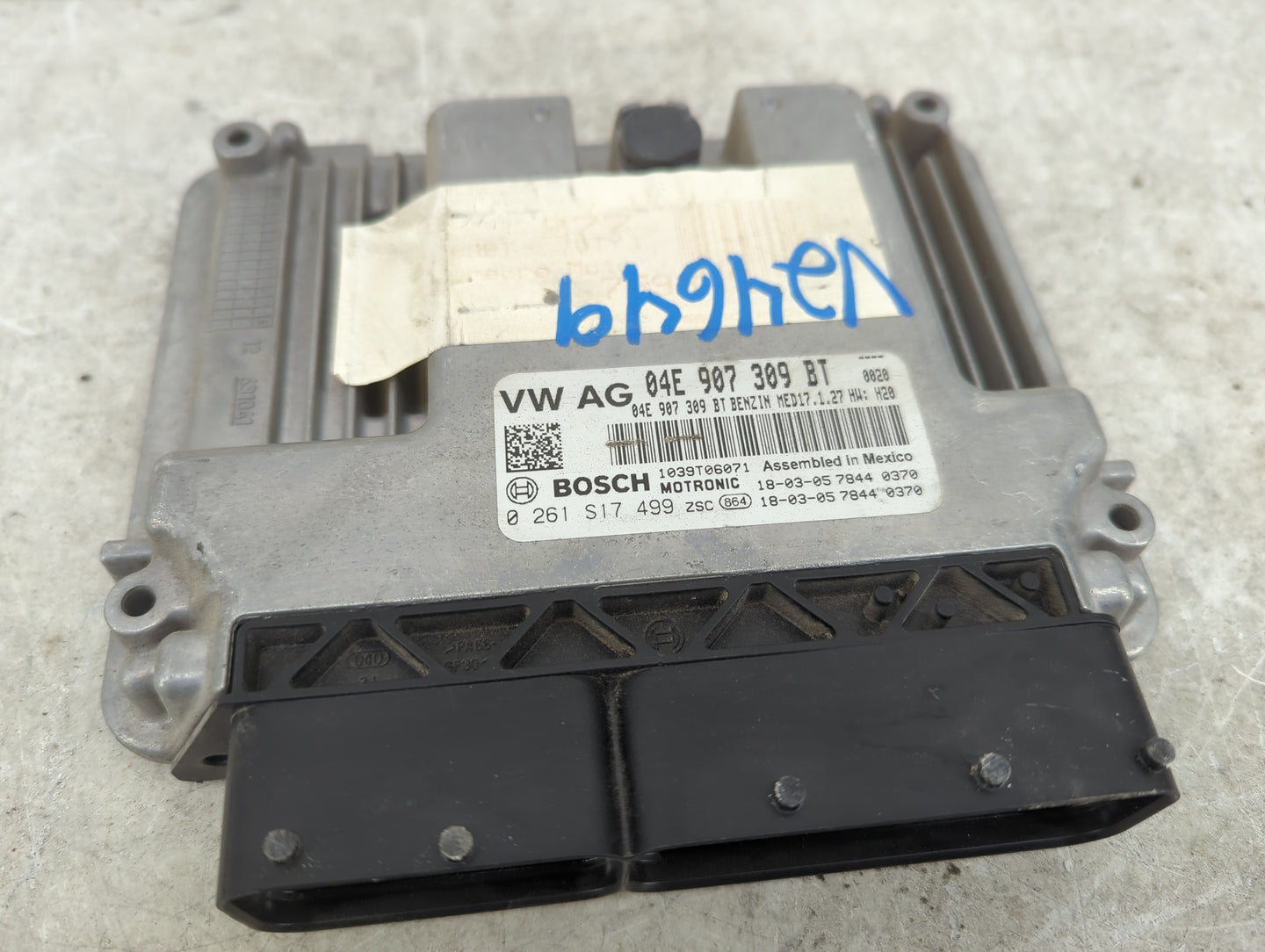 2019-2020 Volkswagen Jetta PCM Engine Control Computer ECU ECM PCU OEM P/N:04E907309BT 0261S17499 Fits Fits 2019 2020 OEM Us