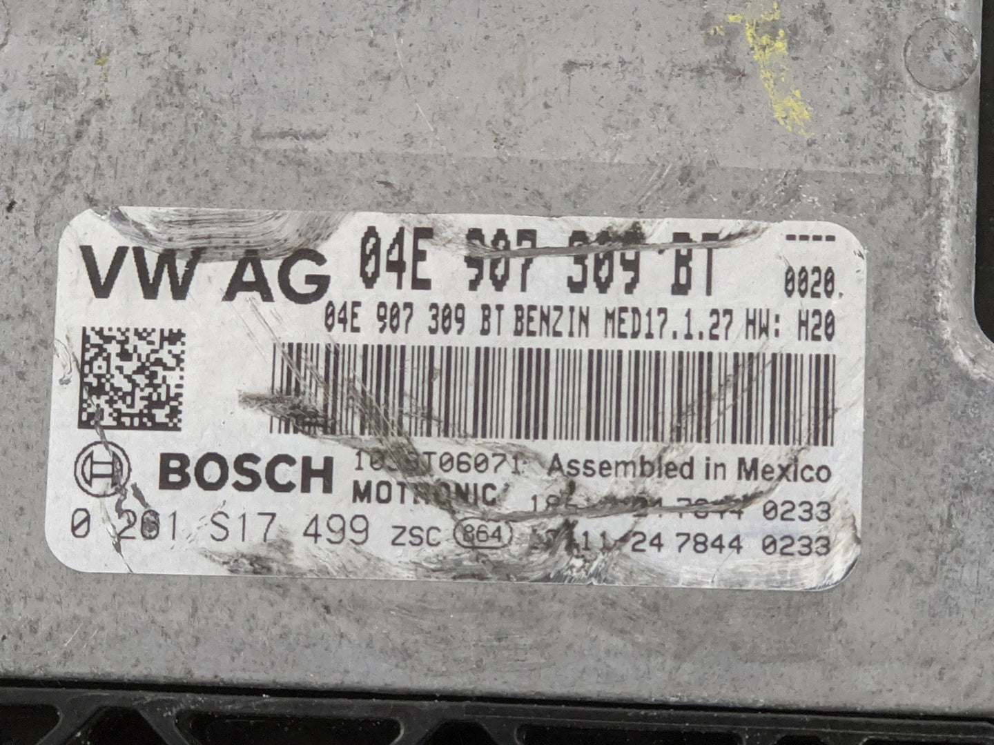 2019 Volkswagen Jetta PCM Engine Control Computer ECU ECM PCU OEM P/N:04E907309BT 0261S17499 Fits OEM Used Auto Parts - Oemu
