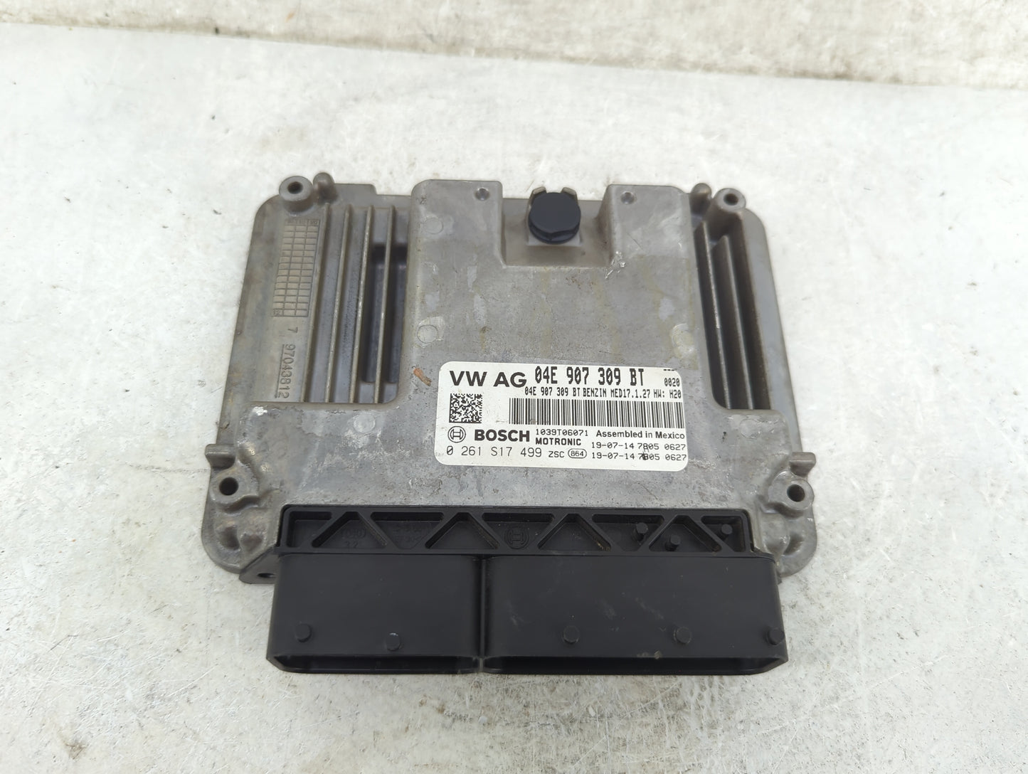 2019 Volkswagen Jetta PCM Engine Control Computer ECU ECM PCU OEM P/N:04E907309BT 0261S17499, 1039T06071 Fits OEM Used Auto 