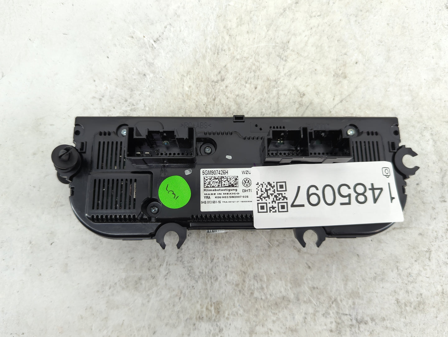 2019-2021 Volkswagen Jetta Climate Control Module Temperature AC/Heater Replacement P/N:5GM907426H 5HB01365116 Fits OEM Used