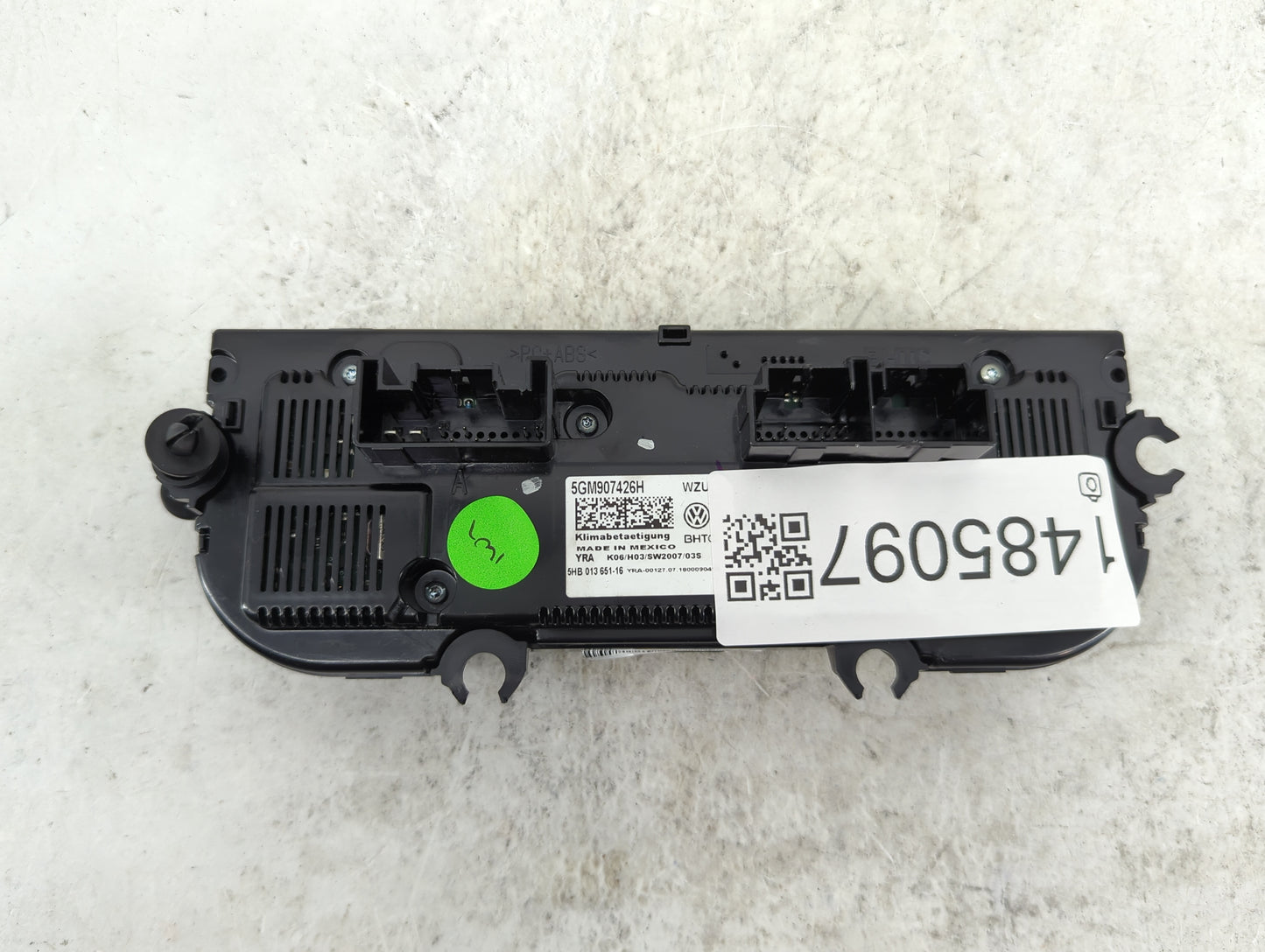 2019-2021 Volkswagen Jetta Climate Control Module Temperature AC/Heater Replacement P/N:5GM907426H 5HB01365116 Fits OEM Used