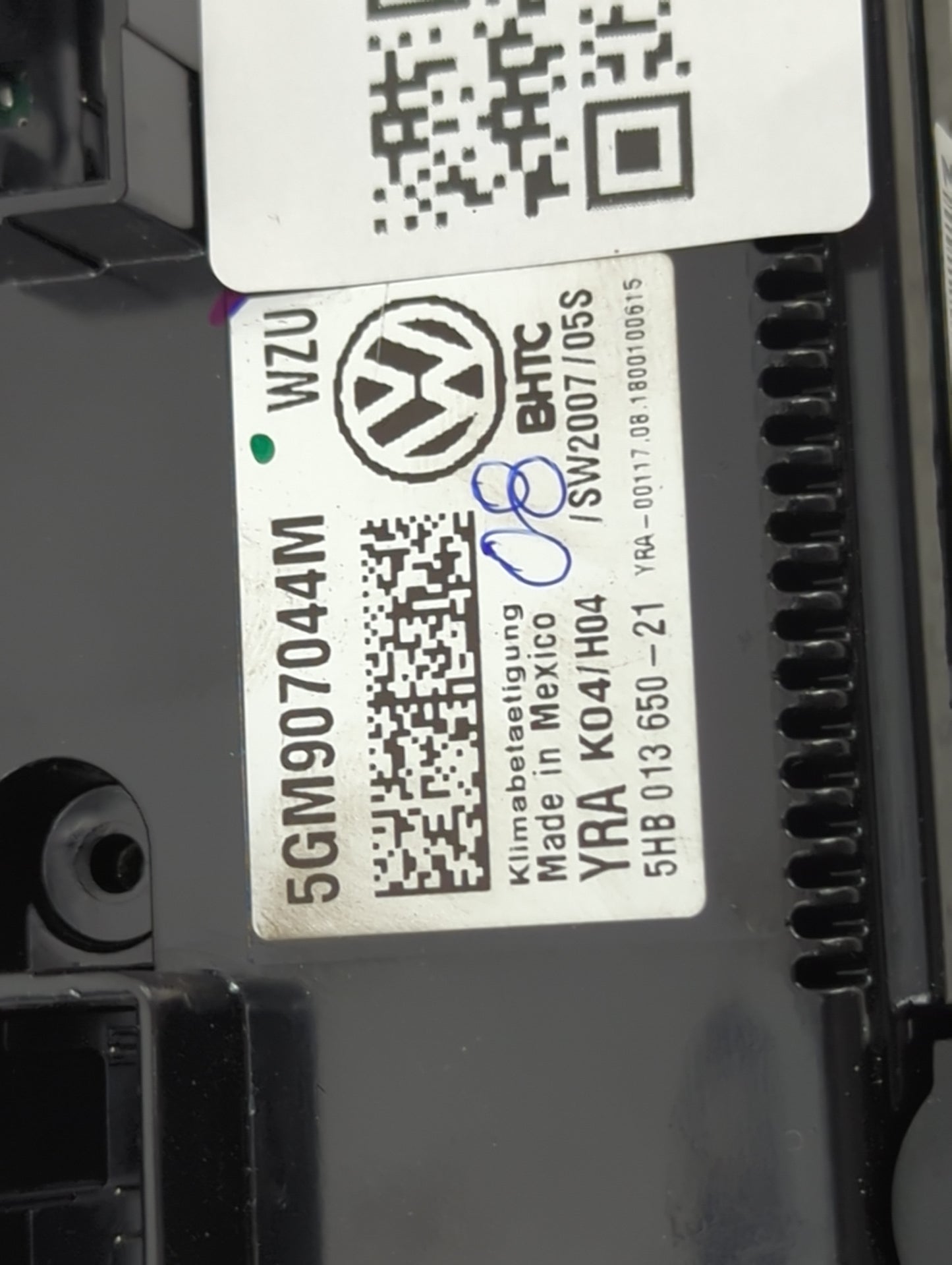 2019-2020 Volkswagen Jetta Climate Control Module Temperature AC/Heater Replacement P/N:5GM907044M 5HB01365021 Fits Fits 201