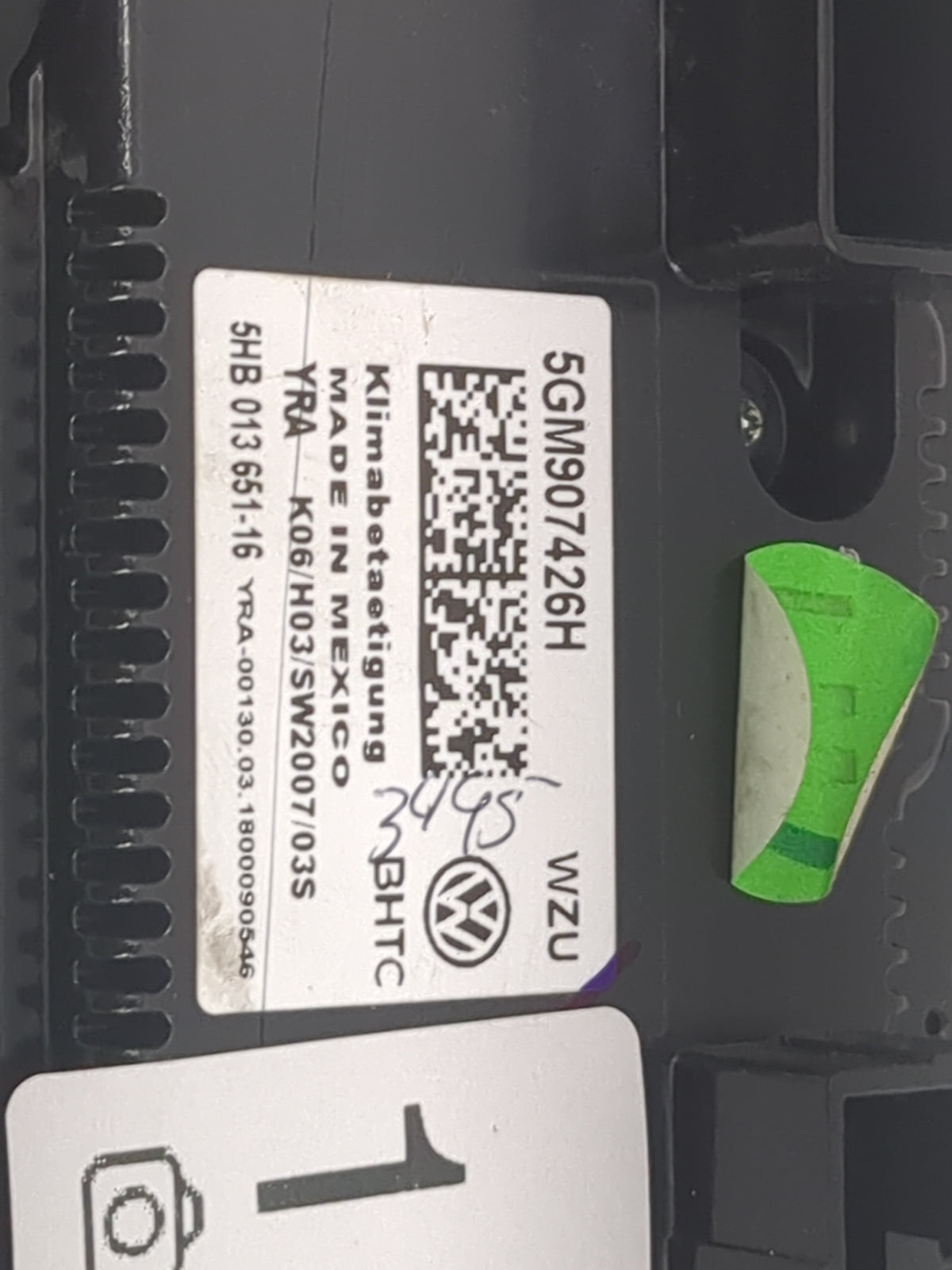 2019-2021 Volkswagen Jetta Climate Control Module Temperature AC/Heater Replacement P/N:5GM907426H 5HB 013 651-16 Fits OEM U