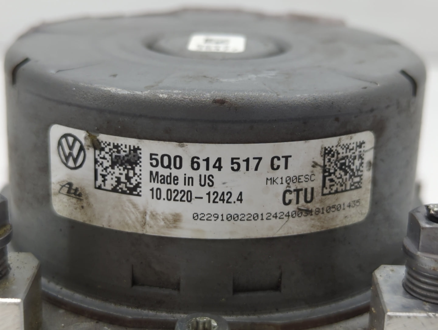2019 Volkswagen Jetta ABS Pump Control Module Replacement P/N:5Q0 614 517 EB 5Q0 614 517 DG, 5Q0 614 517 DN, 5Q0 614 517 CT 