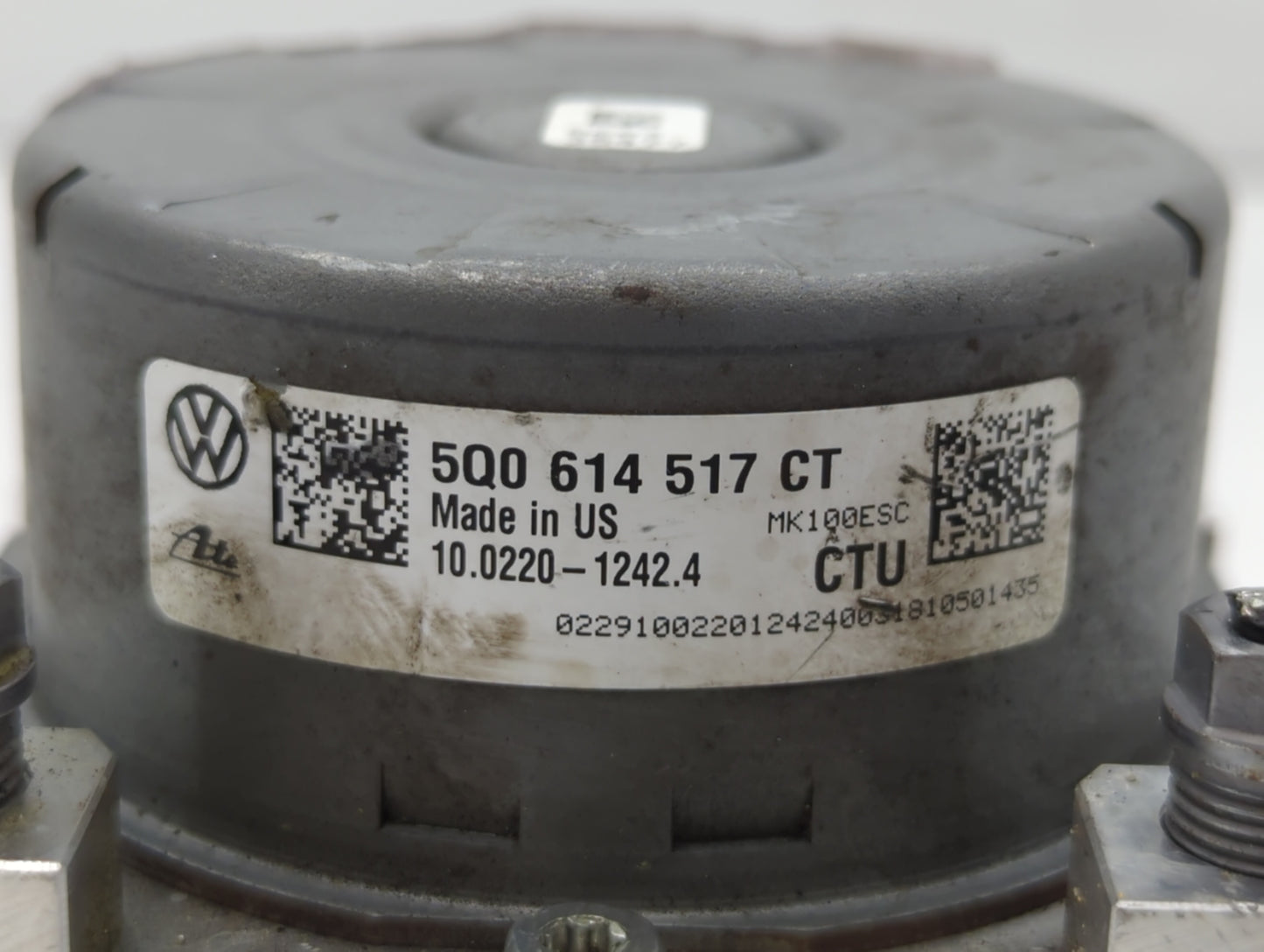 2019 Volkswagen Jetta ABS Pump Control Module Replacement P/N:5Q0 614 517 EB 5Q0 614 517 DG, 5Q0 614 517 DN, 5Q0 614 517 CT 