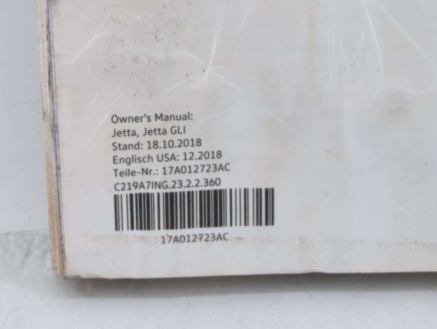 2019 Volkswagen Jetta Owners Manual Book Guide OEM Used Auto Parts - Oemusedautoparts1.com