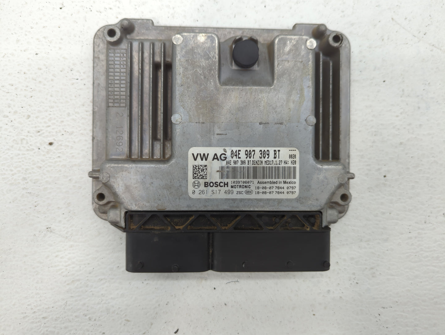 2019 Volkswagen Jetta PCM Engine Control Computer ECU ECM PCU OEM P/N:04E 907 309 BT 261 S22 041 Fits OEM Used Auto Parts - 