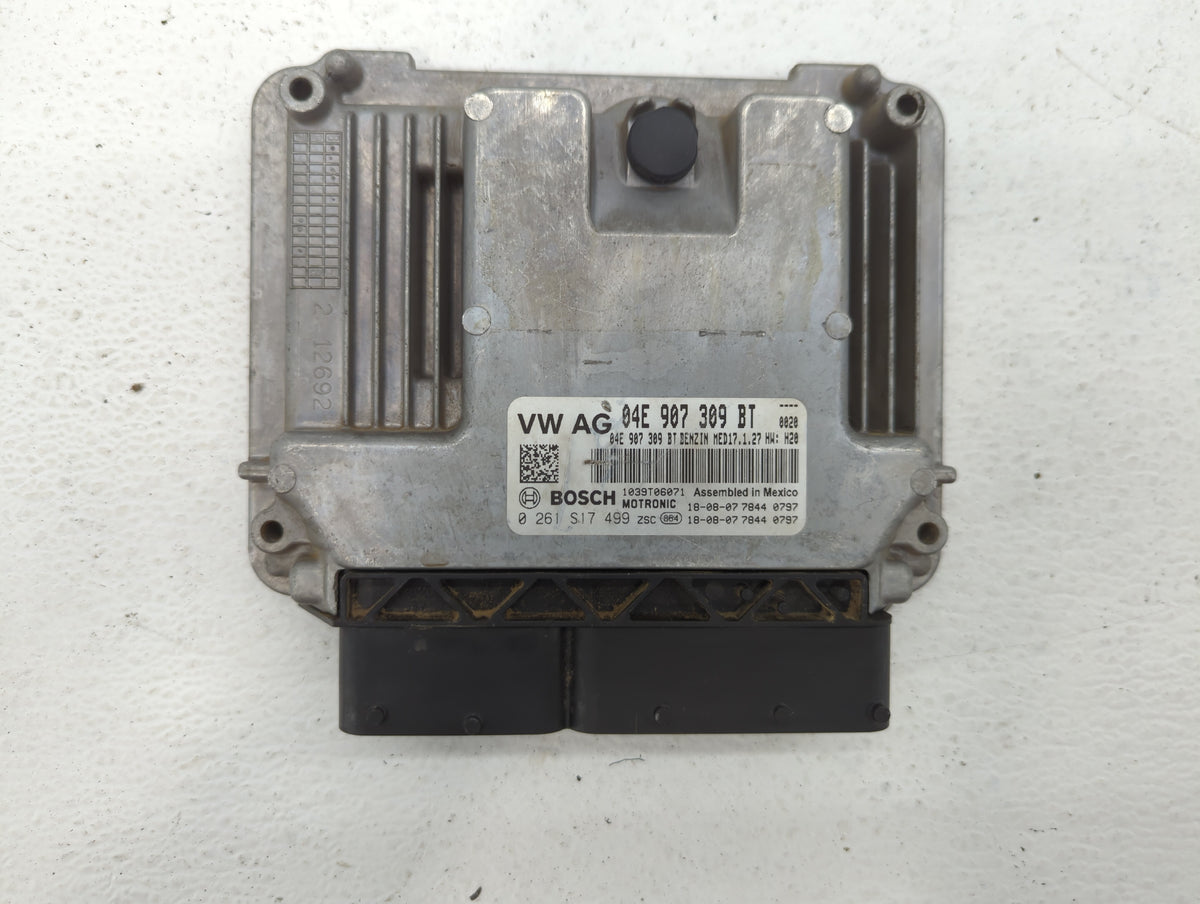 2019 Volkswagen Jetta PCM Engine Control Computer ECU ECM PCU OEM P/N:04E 907 309 BT 261 S22 041 Fits Fits 2020 2021 2022 OE