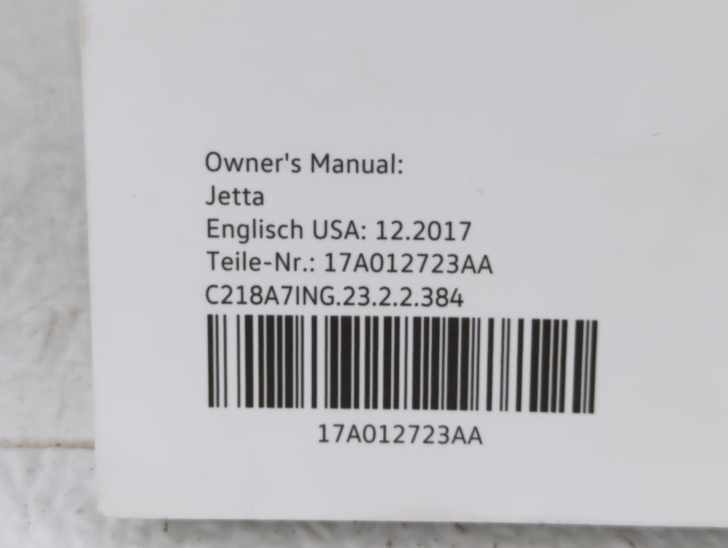 2019 Volkswagen Jetta Owners Manual Book Guide OEM Used Auto Parts - Oemusedautoparts1.com