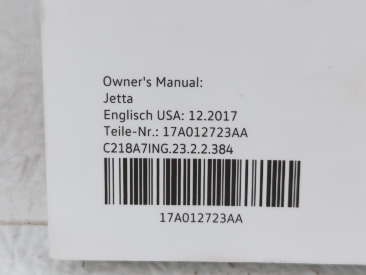2019 Volkswagen Jetta Owners Manual Book Guide OEM Used Auto Parts - Oemusedautoparts1.com