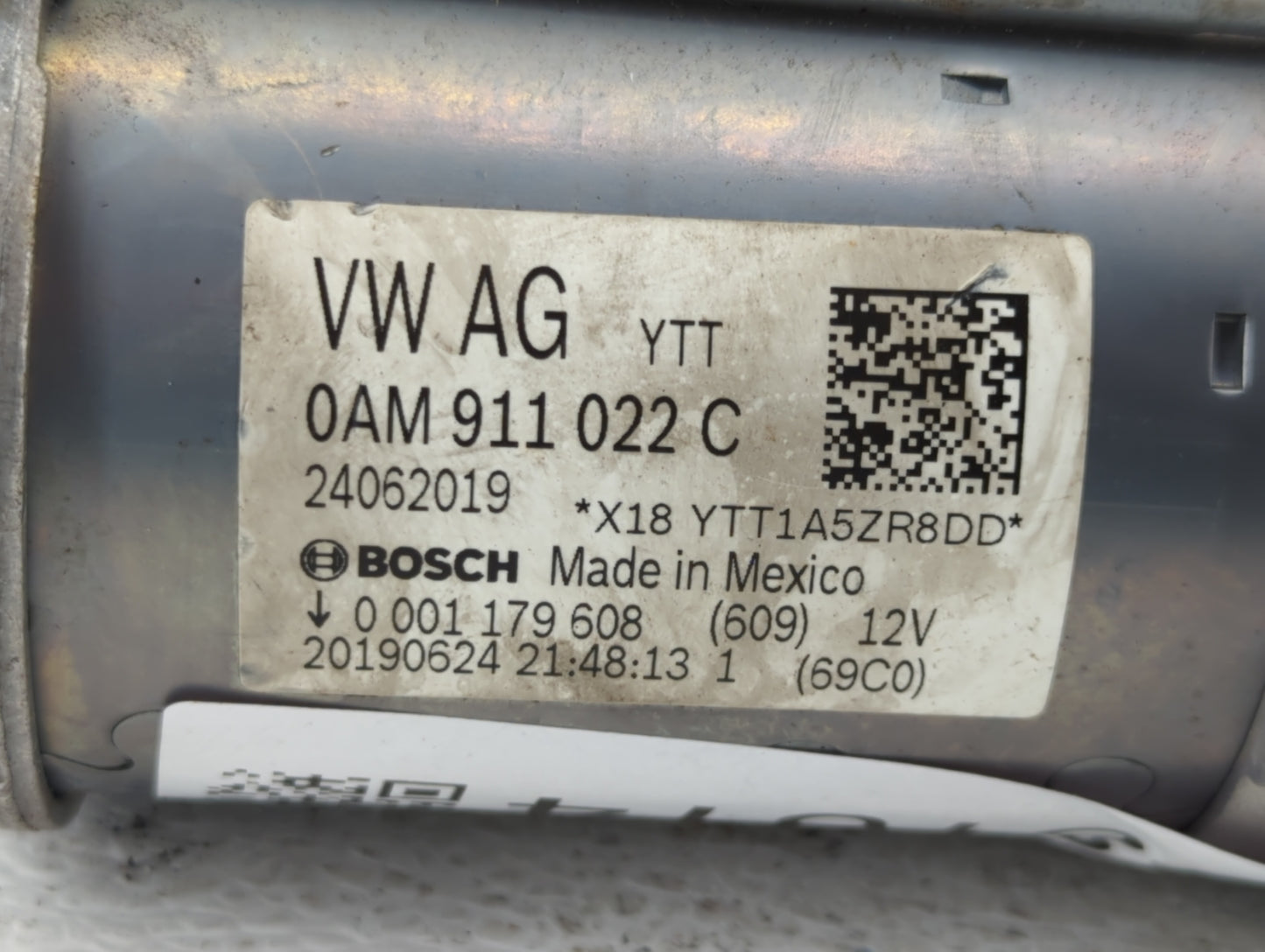 2019 Volkswagen Jetta Car Starter Motor Solenoid OEM P/N:0AM 911 022 C Fits OEM Used Auto Parts - Oemusedautoparts1.com