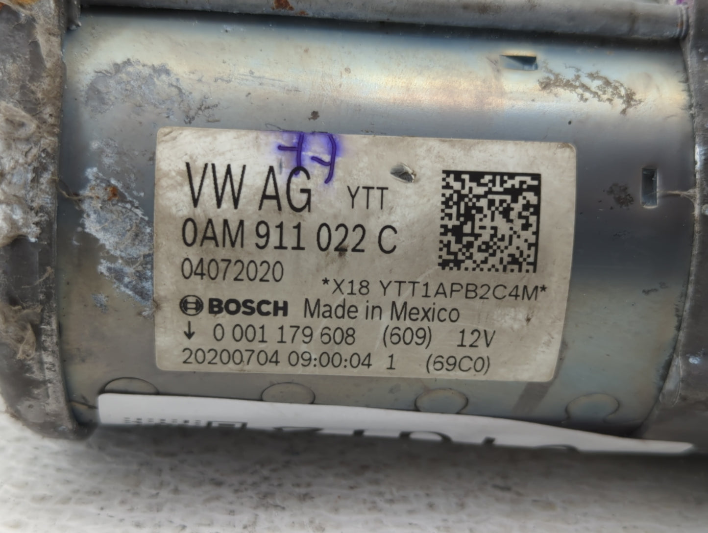 2019-2021 Volkswagen Jetta Car Starter Motor Solenoid OEM P/N:0AM 911 022 C 0AM 911 023 N Fits Fits 2019 2020 2021 OEM Used 