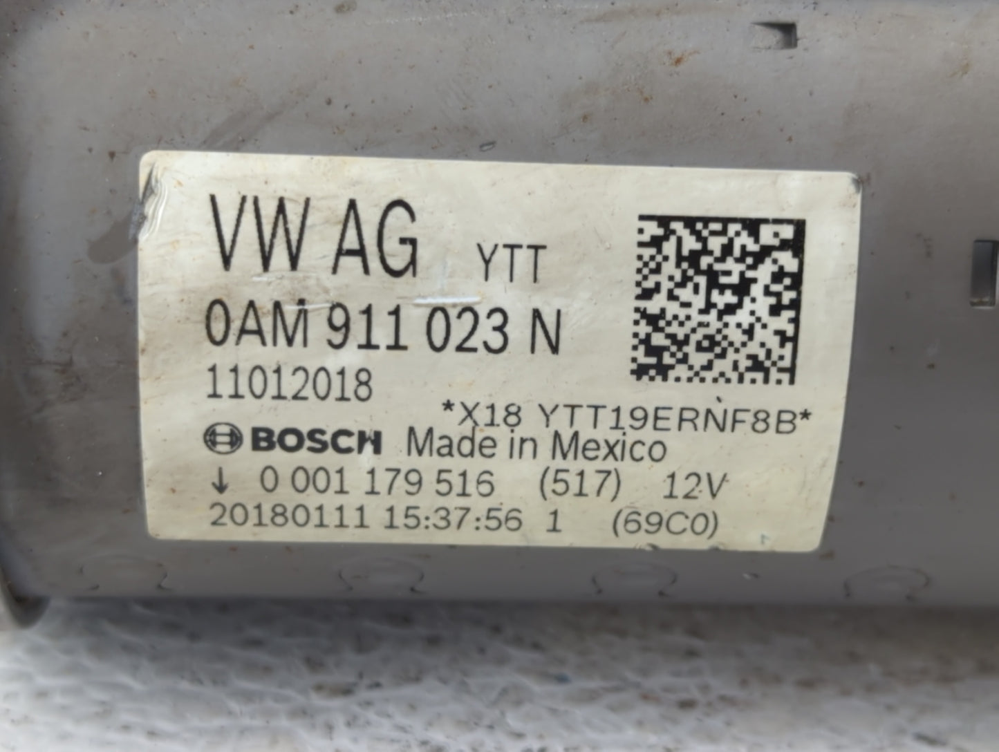 2019-2021 Volkswagen Jetta Car Starter Motor Solenoid OEM P/N:0AM 911 023 N 0AM 911 022 C Fits Fits 2019 2020 2021 OEM Used 