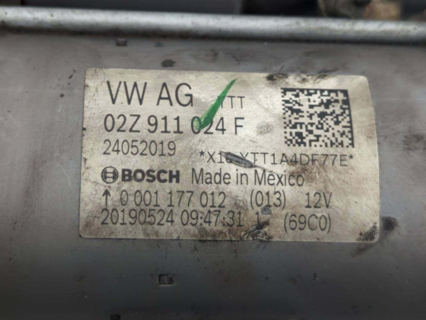 2015-2021 Volkswagen Jetta Car Starter Motor Solenoid OEM P/N:02Z 911 024 F Fits Fits 2015 2016 2017 2018 2019 2020 2021 OEM