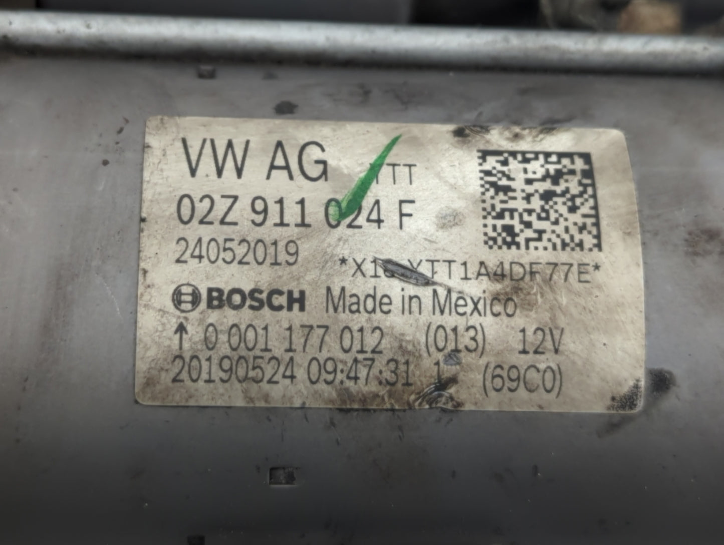2015-2021 Volkswagen Jetta Car Starter Motor Solenoid OEM P/N:02Z 911 024 F Fits Fits 2015 2016 2017 2018 2019 2020 2021 OEM