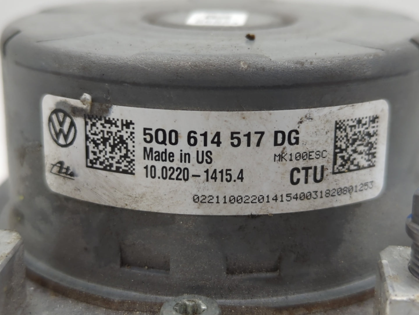 2019 Volkswagen Jetta ABS Pump Control Module Replacement P/N:5Q0 614 517 FG 5Q0 614 517 DG, 5Q0 614 517 EB, 5Q0 614 517 DN 