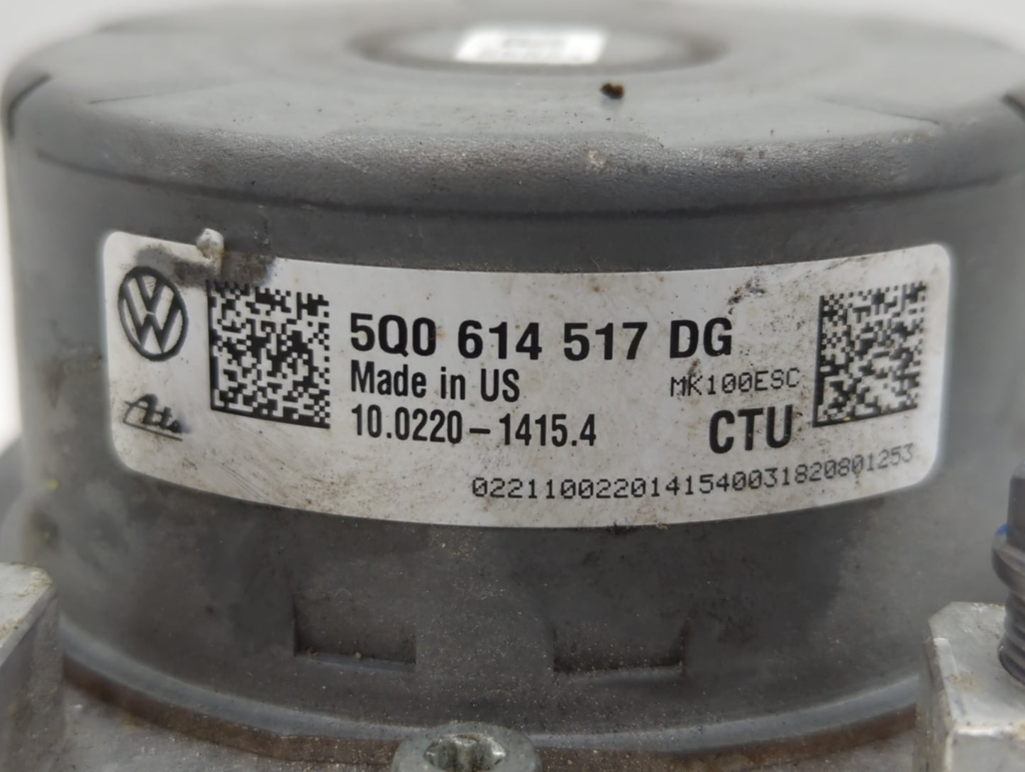 2019 Volkswagen Jetta ABS Pump Control Module Replacement P/N:5Q0 614 517 FG 5Q0 614 517 DG, 5Q0 614 517 EB, 5Q0 614 517 DN 