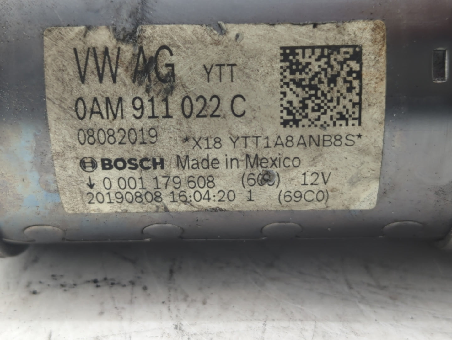 2019-2021 Volkswagen Jetta Car Starter Motor Solenoid OEM P/N:0AM 911 022 C Fits Fits 2019 2020 2021 OEM Used Auto Parts - O