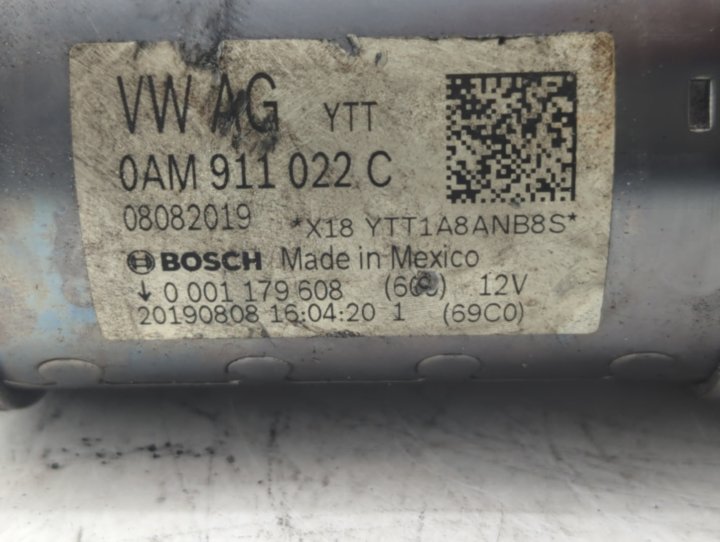 2019-2021 Volkswagen Jetta Car Starter Motor Solenoid OEM P/N:0AM 911 022 C Fits Fits 2019 2020 2021 OEM Used Auto Parts - O