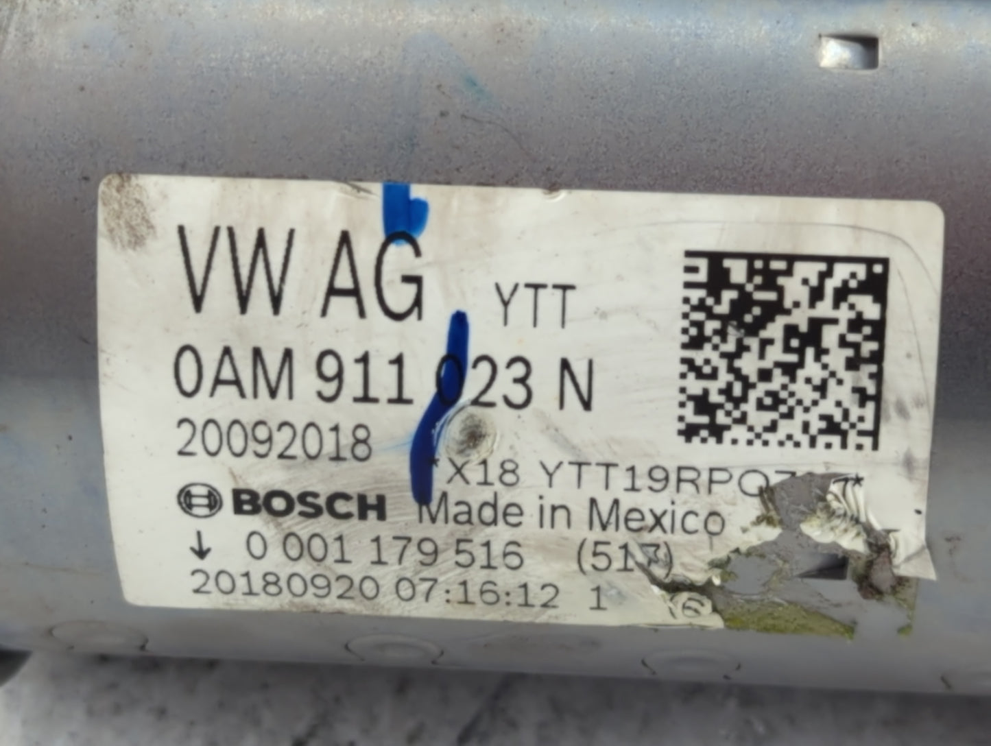 2019-2021 Volkswagen Jetta Car Starter Motor Solenoid OEM P/N:20092018 0AM 911 023 N Fits Fits 2019 2020 2021 OEM Used Auto 