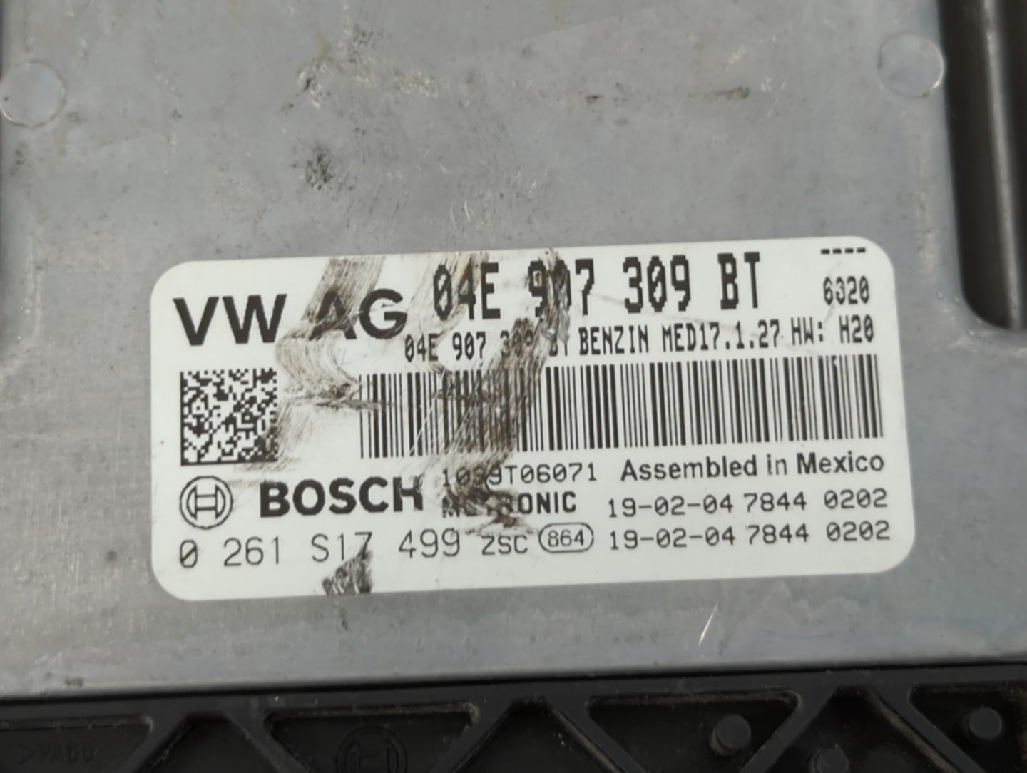 2019-2020 Volkswagen Jetta PCM Engine Control Computer ECU ECM PCU OEM P/N:0 261 S17 499 04E 907 309 BT Fits Fits 2019 2020 