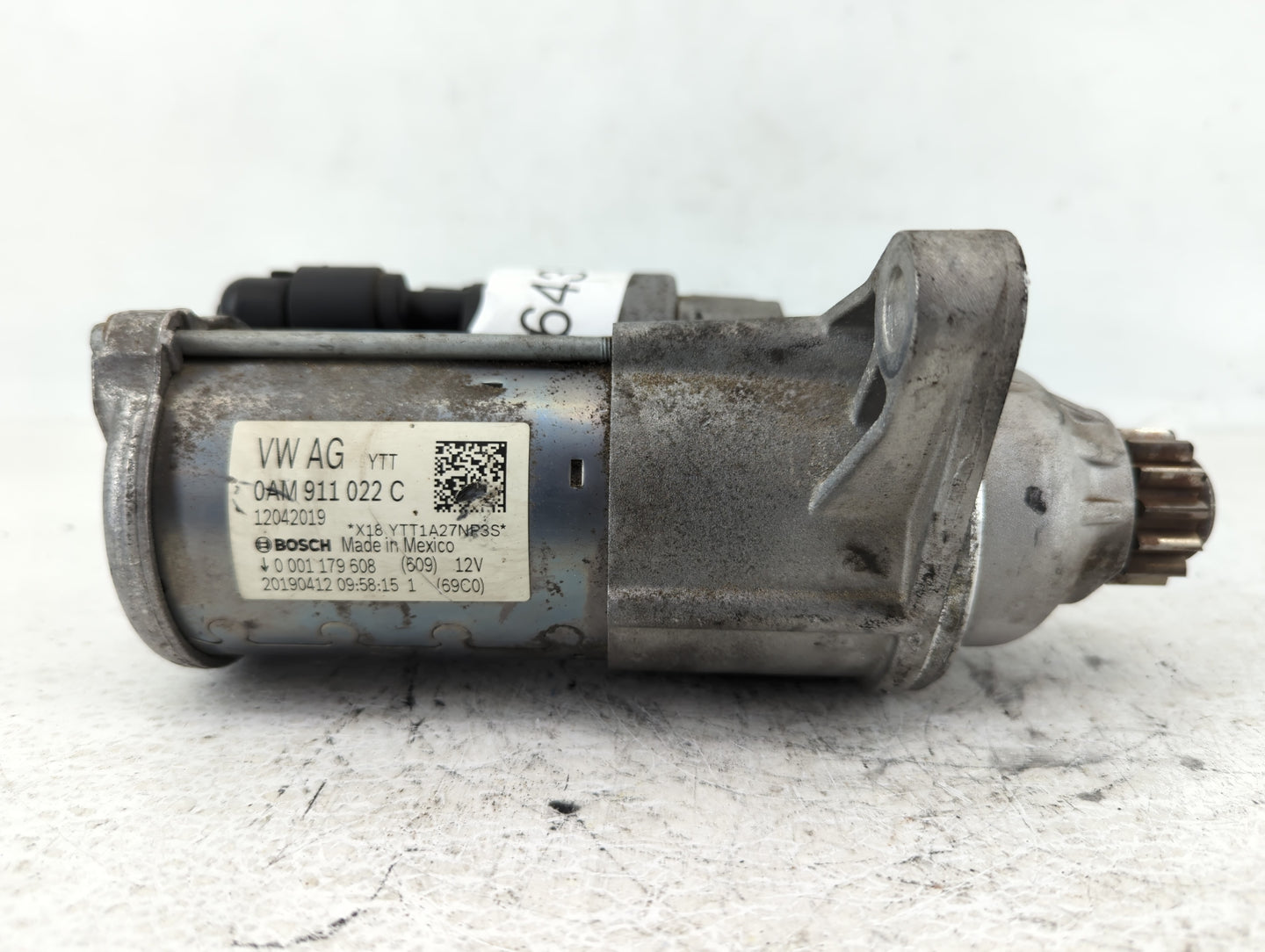 2019-2021 Volkswagen Jetta Car Starter Motor Solenoid OEM P/N:12042019 0AM 911 022 C Fits Fits 2019 2020 2021 OEM Used Auto 