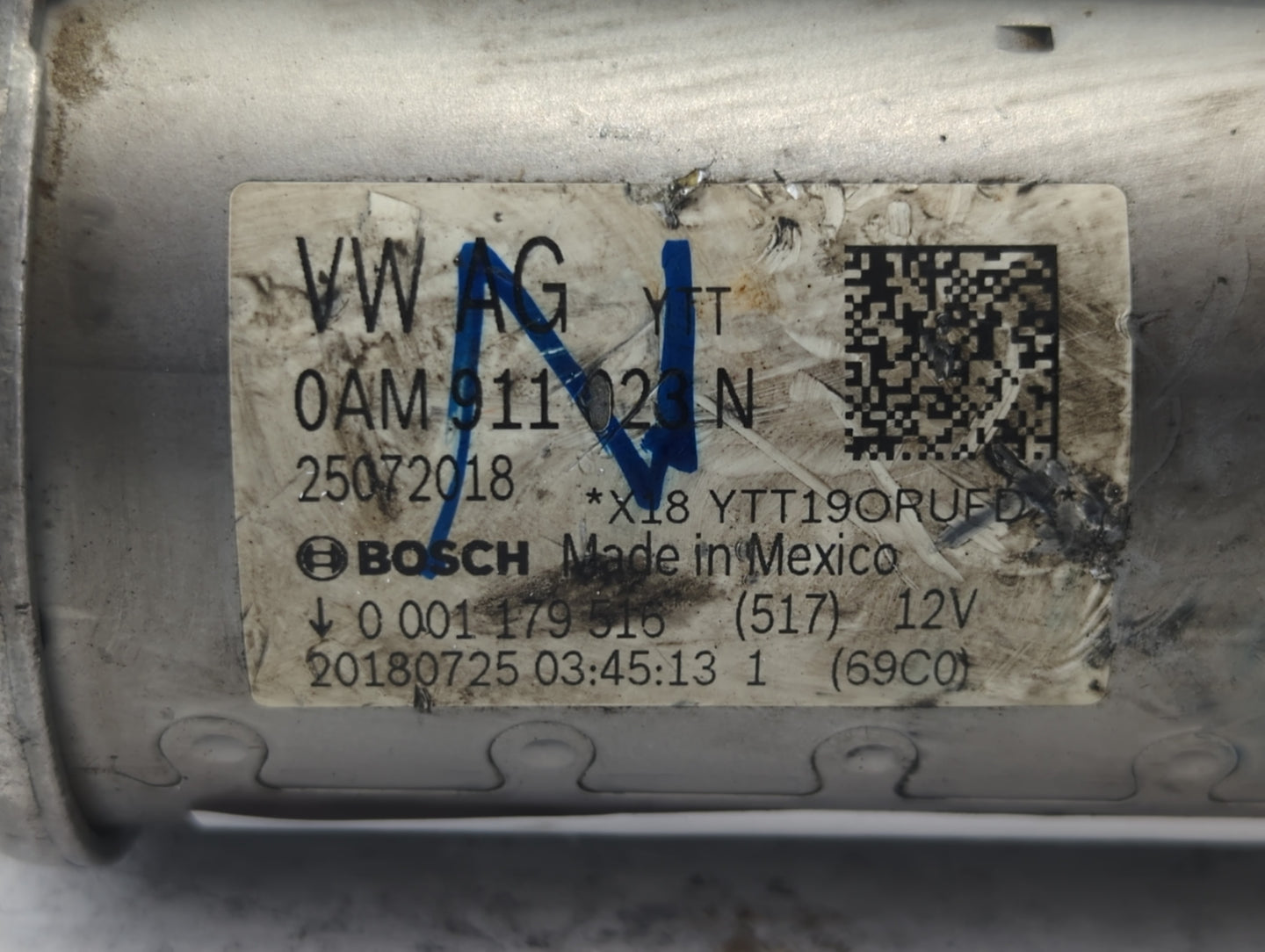 2019-2021 Volkswagen Jetta Car Starter Motor Solenoid OEM P/N:25072018 0AM 911 023 N Fits Fits 2019 2020 2021 OEM Used Auto 