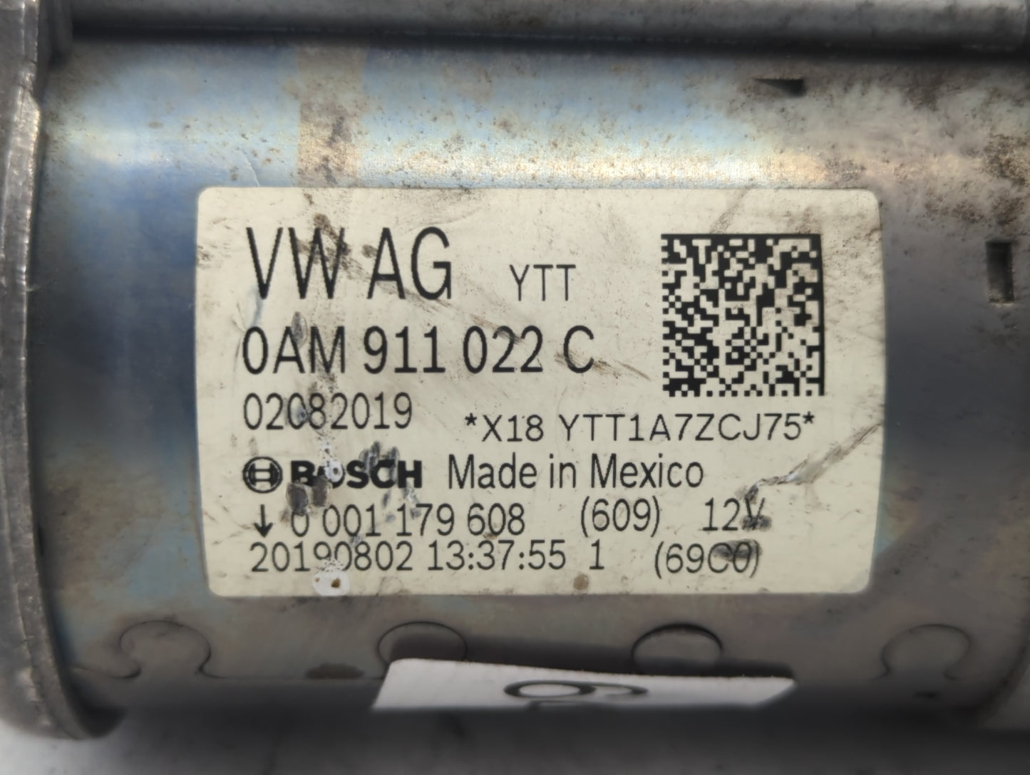 2019-2021 Volkswagen Jetta Car Starter Motor Solenoid OEM P/N:02082019 0AM 911 022 C Fits Fits 2019 2020 2021 OEM Used Auto 