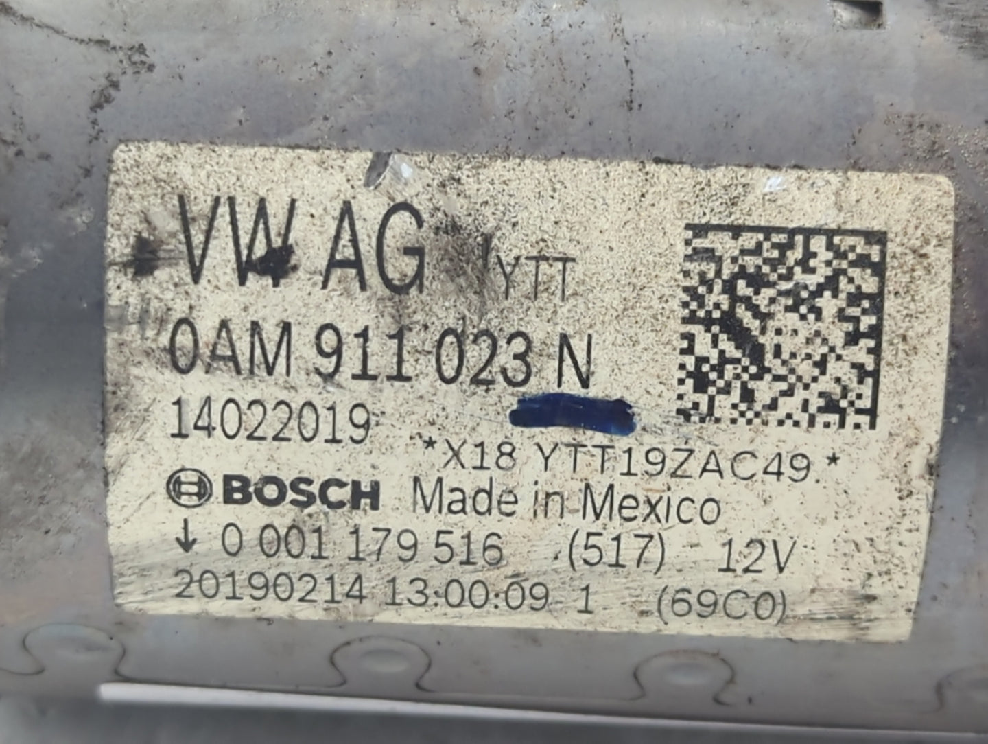 2019-2021 Volkswagen Jetta Car Starter Motor Solenoid OEM P/N:0AM 911 023 N Fits Fits 2019 2020 2021 OEM Used Auto Parts - O