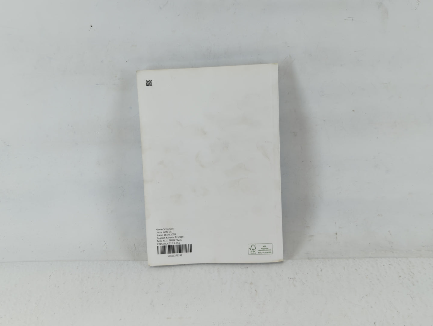 2019 Volkswagen Jetta Owners Manual Book Guide P/N:17A012722AC OEM Used Auto Parts - Oemusedautoparts1.com