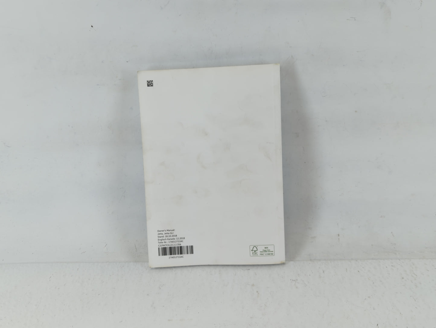 2019 Volkswagen Jetta Owners Manual Book Guide P/N:17A012722AC OEM Used Auto Parts - Oemusedautoparts1.com