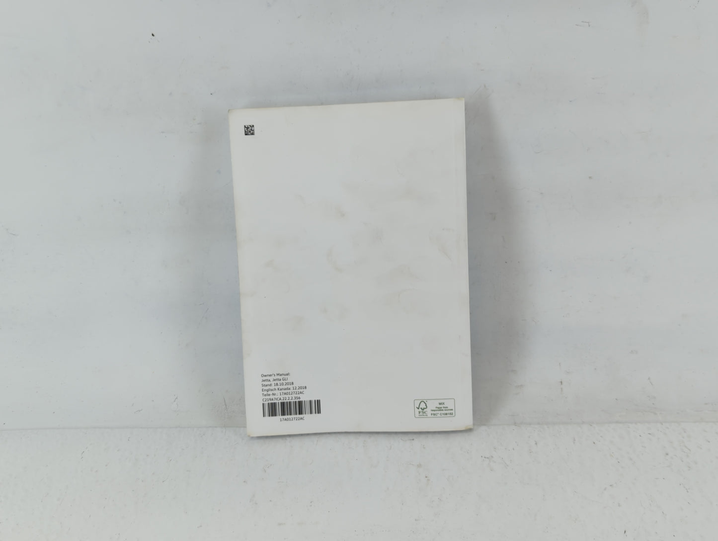 2019 Volkswagen Jetta Owners Manual Book Guide P/N:17A012722AC OEM Used Auto Parts - Oemusedautoparts1.com
