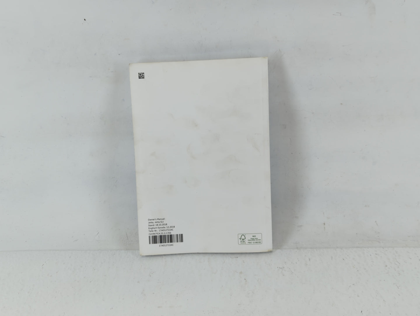 2019 Volkswagen Jetta Owners Manual Book Guide P/N:17A012722AC OEM Used Auto Parts - Oemusedautoparts1.com