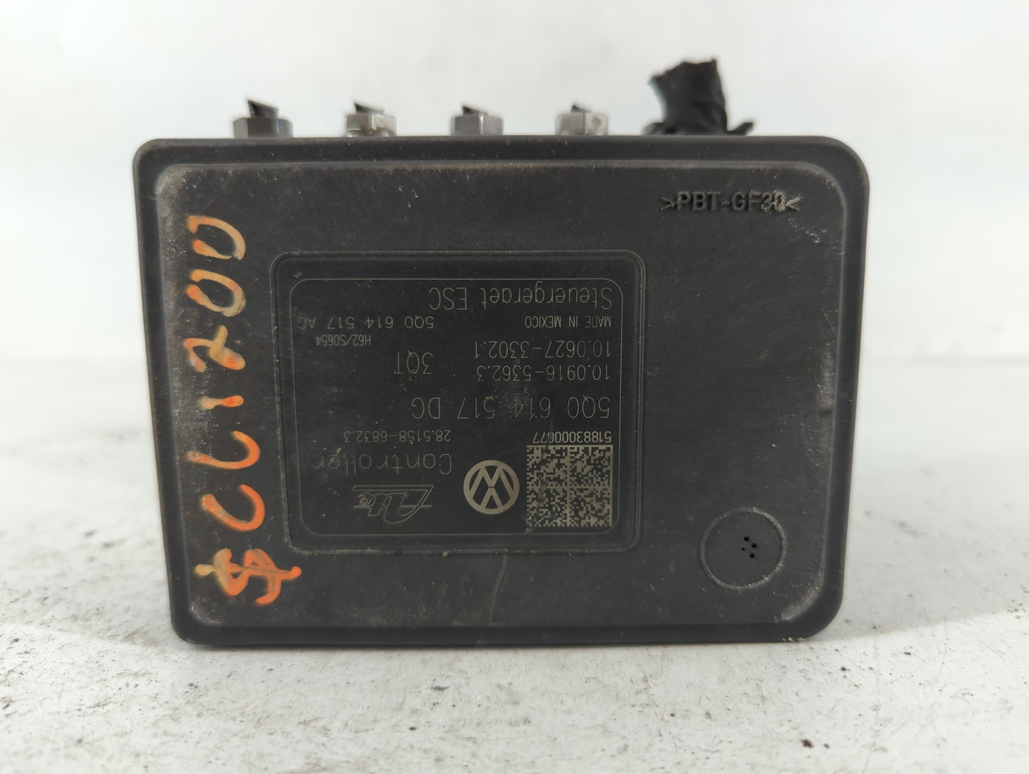 2019 Volkswagen Jetta ABS Pump Control Module Replacement P/N:5Q0 614 517 DG Fits OEM Used Auto Parts - Oemusedautoparts1.co