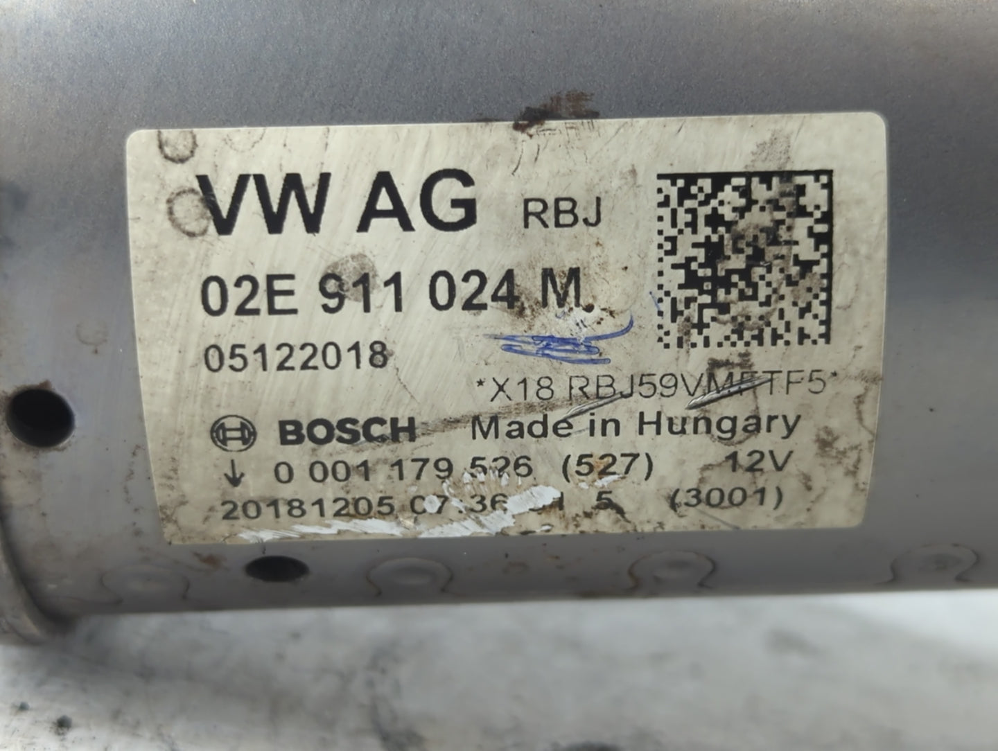 2019 Volkswagen Jetta Car Starter Motor Solenoid OEM P/N:02E 911 024 M Fits Fits 2017 2018 OEM Used Auto Parts - Oemusedauto