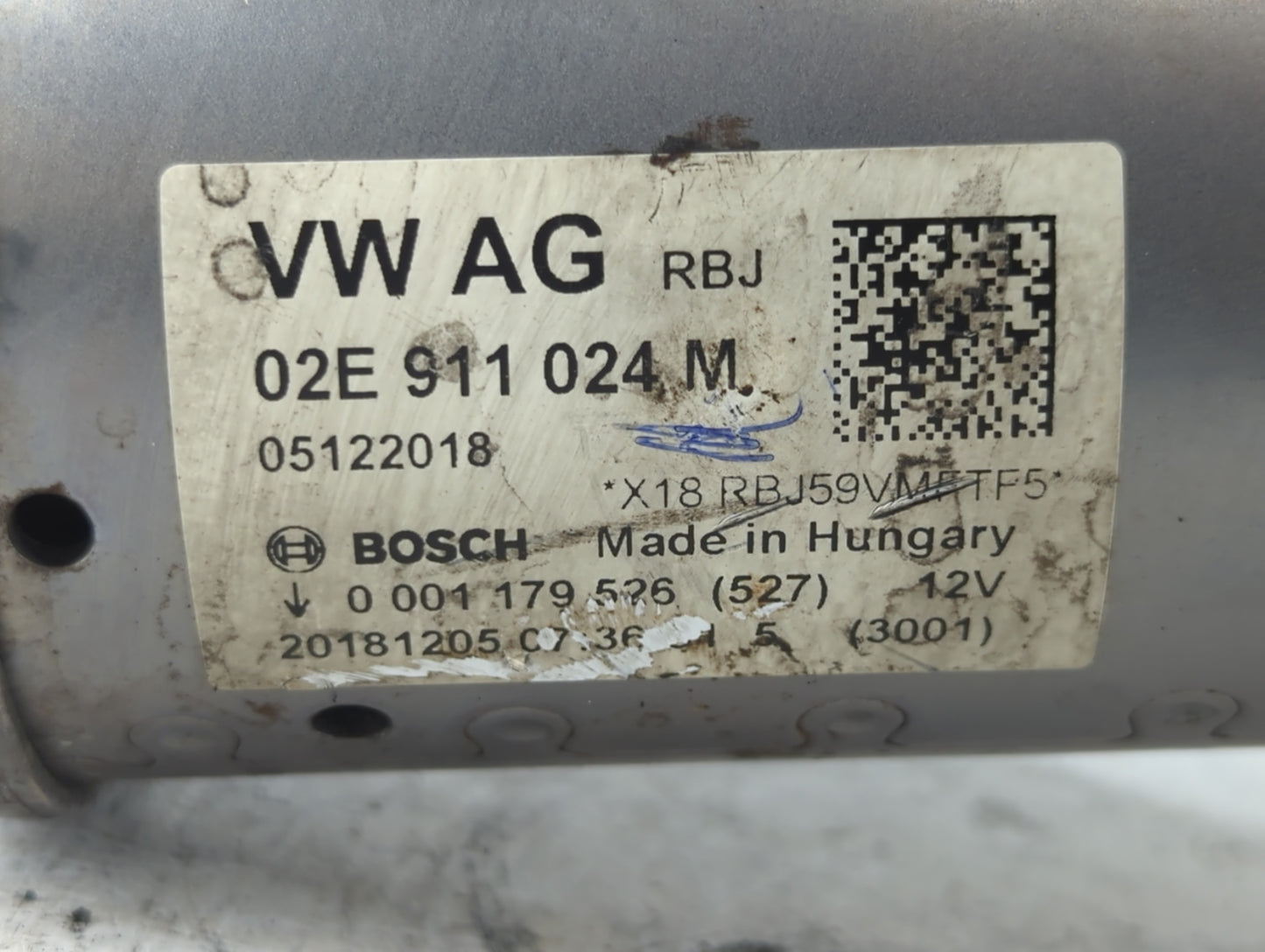 2019 Volkswagen Jetta Car Starter Motor Solenoid OEM P/N:02E 911 024 M Fits Fits 2017 2018 OEM Used Auto Parts - Oemusedauto