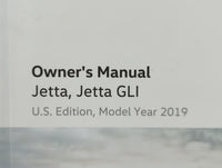 2019 Volkswagen Jetta Owners Manual Book Guide P/N:C219A7ING OEM Used Auto Parts - Oemusedautoparts1.com